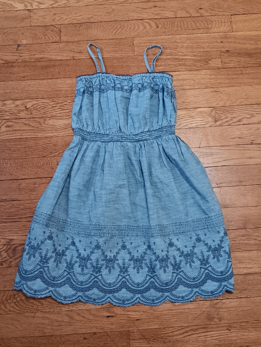 Girl's GapKids Blue Embroidered Sundress